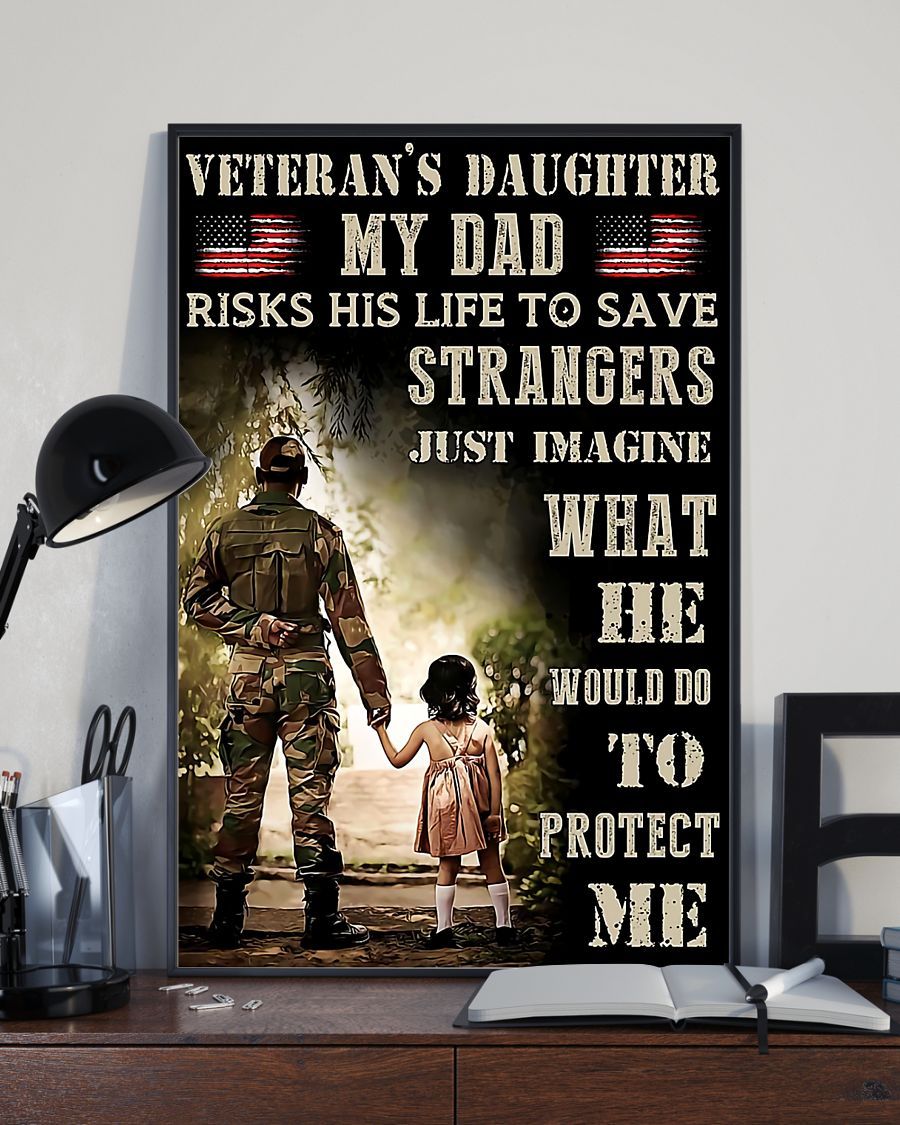 Professions Poster – Veteran’S Daughter Vertical Canvas And Poster | Wall Decor Visual Art