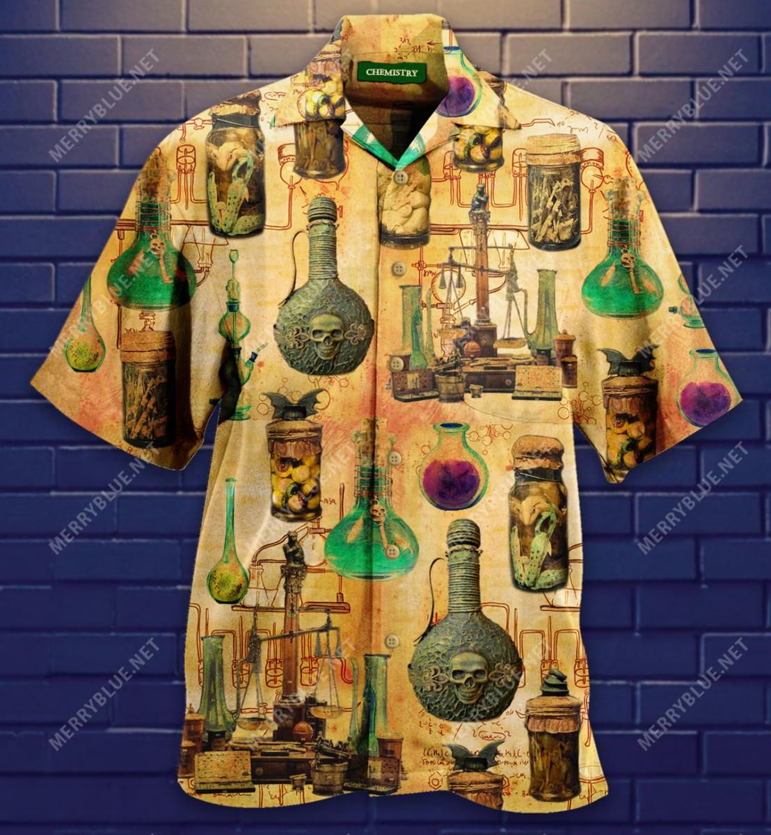 There’S Nothing Colder Than Chemistry Aloha Hawaiian Shirt Colorful Short Sleeve Summer Beach Casual Shirt For Men And Women