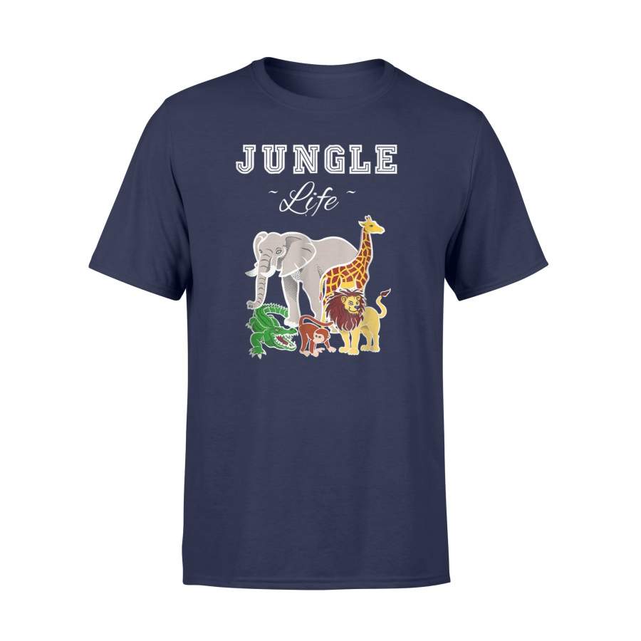 Elephant Giraffe Monkey Lion T-Shirt