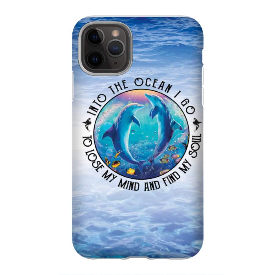 Dolphin – Into The Ocean I Go – Phone Case