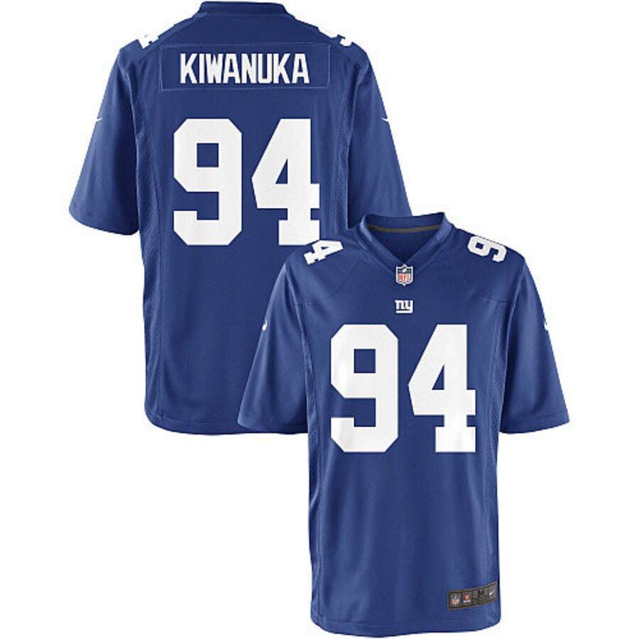 Mathias Kiwanuka New York Giants Youth Team Color Game Jersey Royal Blue 2019