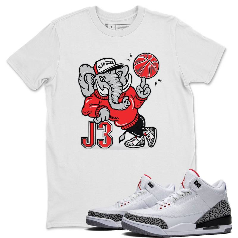 AJ3 Elephant White T-Shirt – Air Jordan 3 White Cement