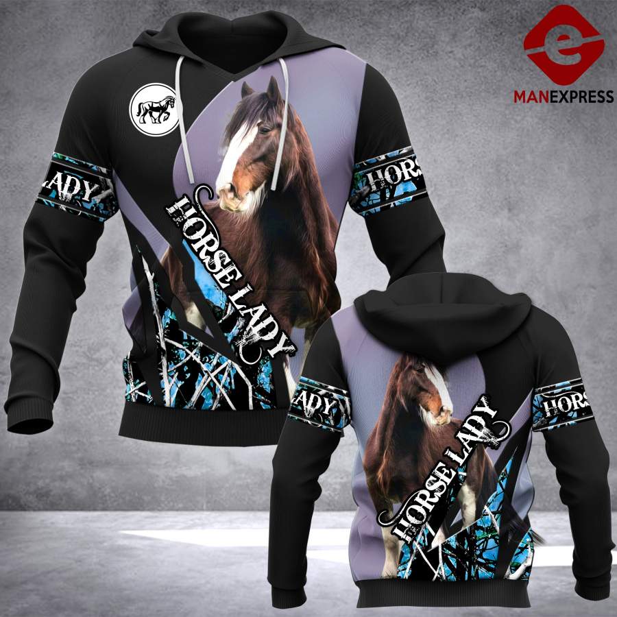 TT Horse lady Camo 3D printed hoodie