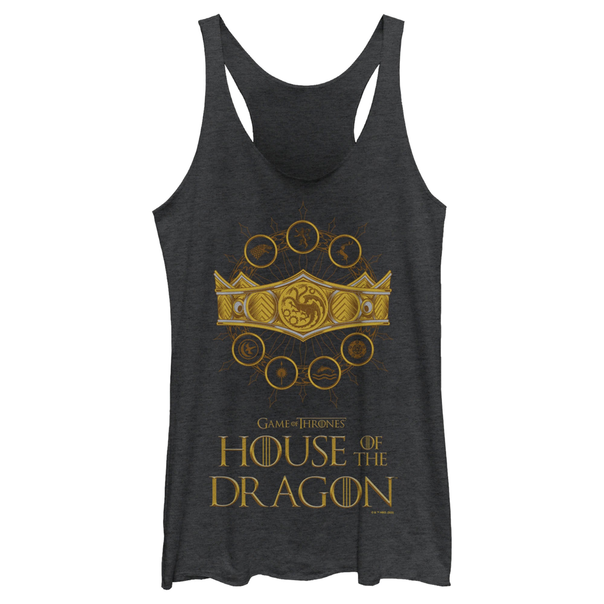 Women’S Game Of Thrones: House Of The Dragon Targaryen Crown Logo Racerback Tank Top