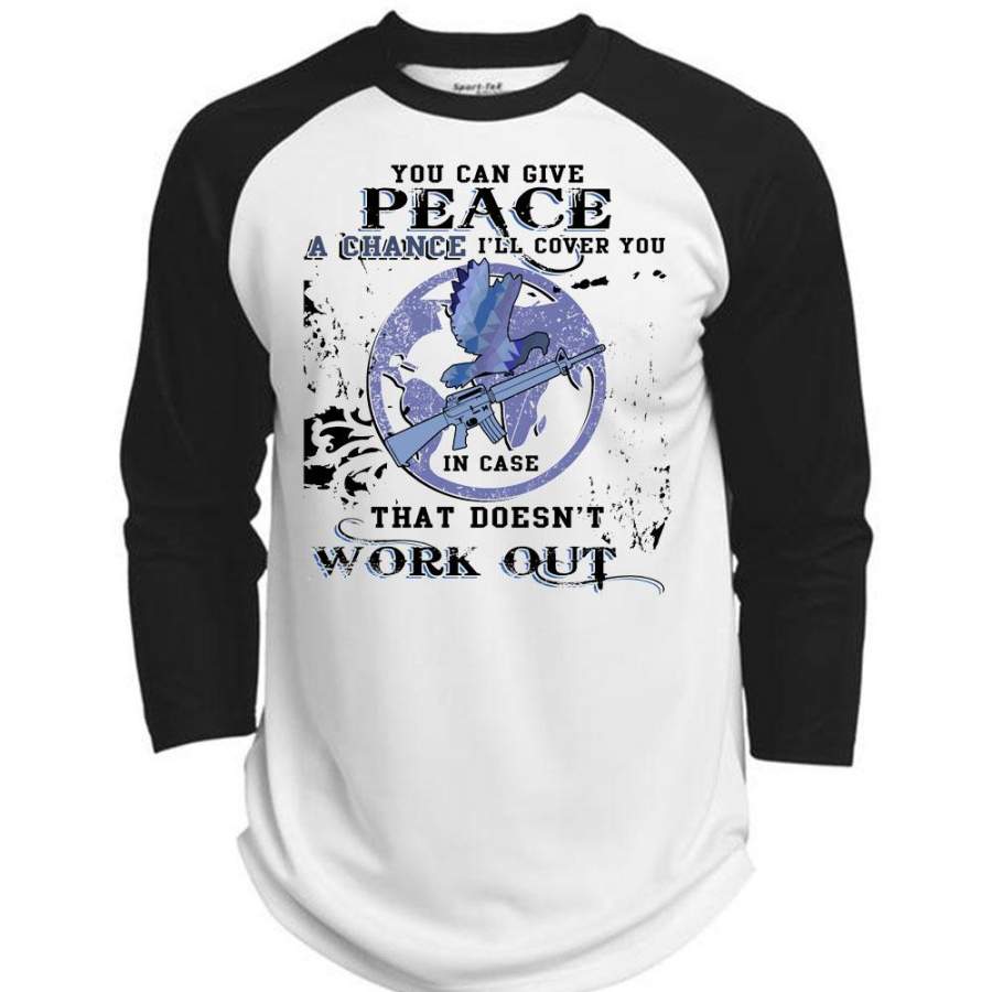 You Can Give Peace A Chance T Shirt, I Love Veteran T Shirt, Awesome T-Shirts  (Polyester Game Baseball Jersey)