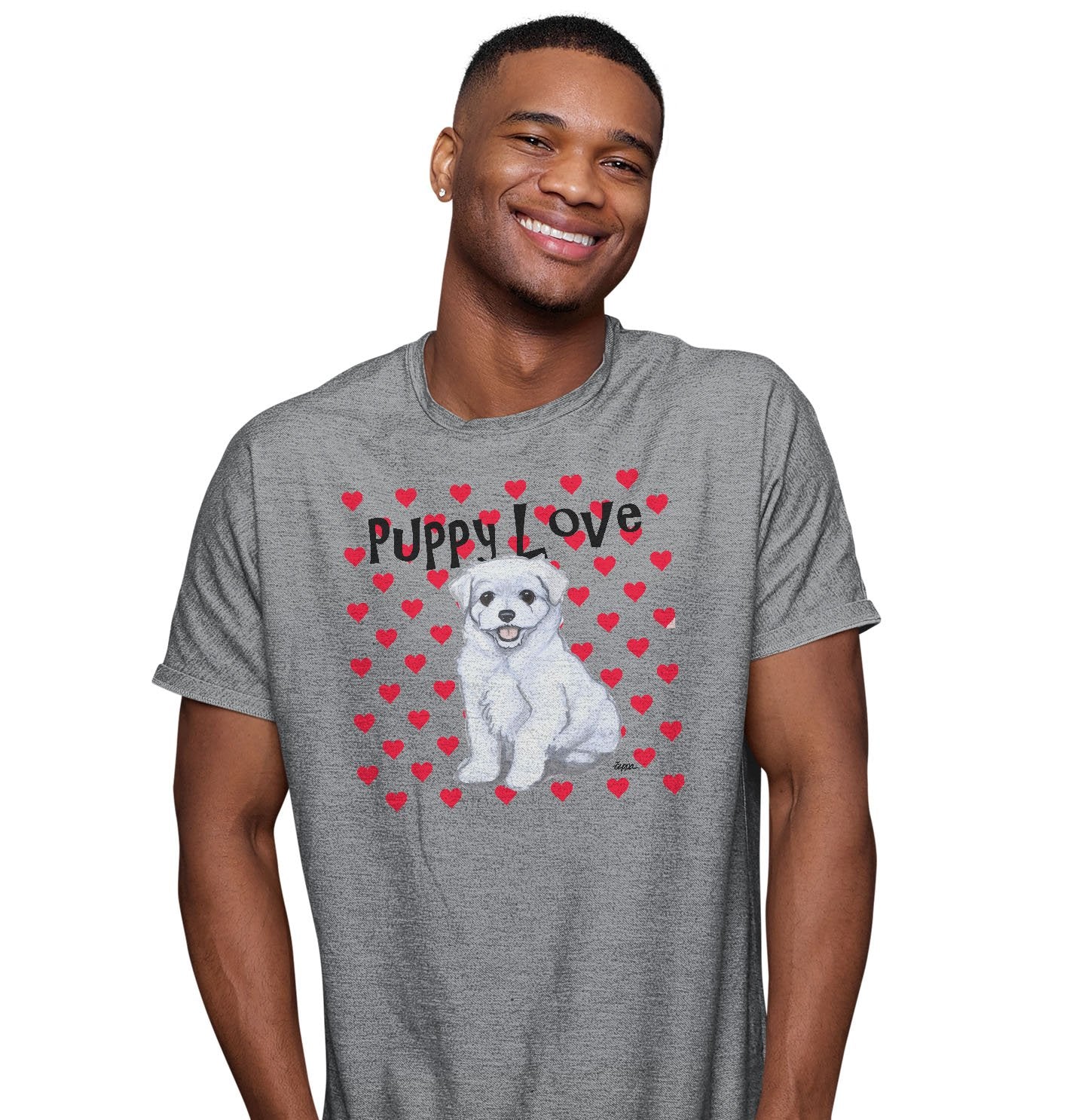 Maltese Puppy Love – Adult Unisex T-Shirt