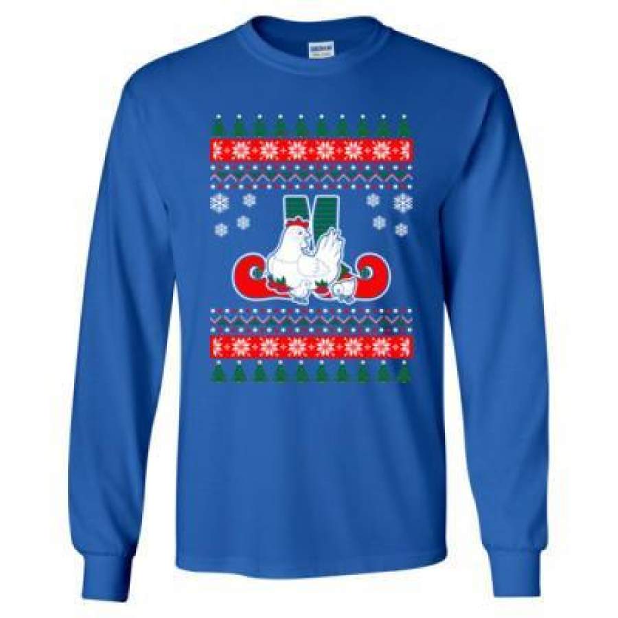 AGR Chicken Ugly Christmas Sweater – Long Sleeve T-Shirt