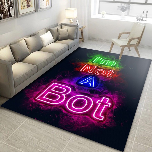 Im Not A Bot Smoky Area Rug, Bedroom Rug – Home Decor  Floor Decor