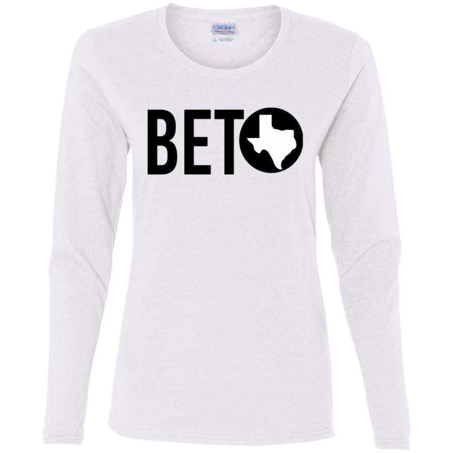 AGR beto for texas Ladies’ Cotton LS T-Shirt