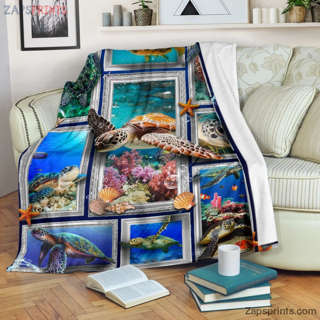 Turtle King Of Ocean Blanket – Cool Gift Ideas