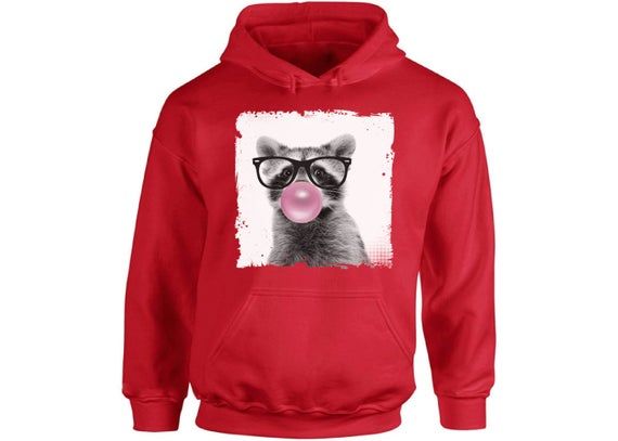 Raccoon Hoodie for Men Unisex Hoodie for Animal Lovers Nifty Sweater for Women Animal Hoodie Gifts for Her Funny Raccoon Sweater