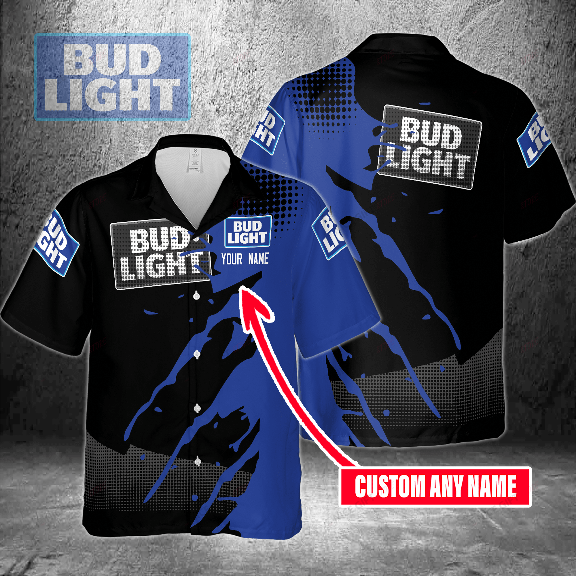 Bud Light Custom Name Hawaiian Shirt 3Hs-Y9A2