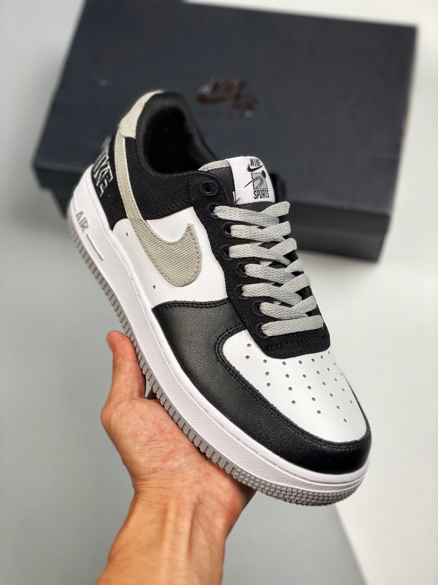 Nike Air Force 1 EMB BlackFat Silver-White-Pine Green 5340630