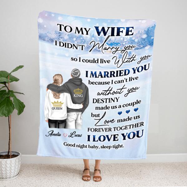 Personalized Couple Photo Blanket – Christmas Gifts For Your Wife – Marriage Anniversary Gifts For Wife