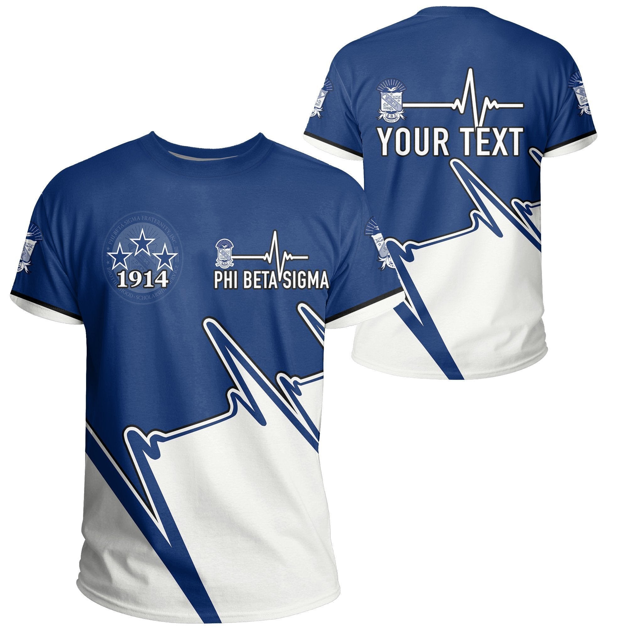 Fraternity Tshirt – Personalized Heartbeat Phi Beta Sigma Tee