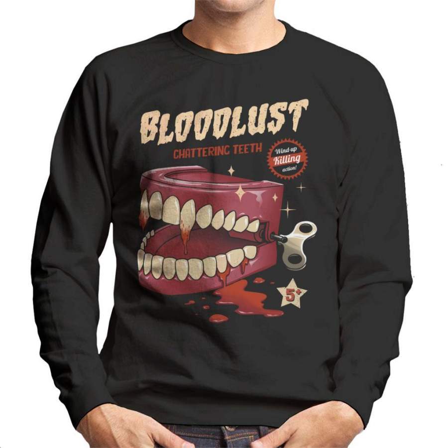 Wind Up Killer Teeth Halloween Men’s Sweatshirt