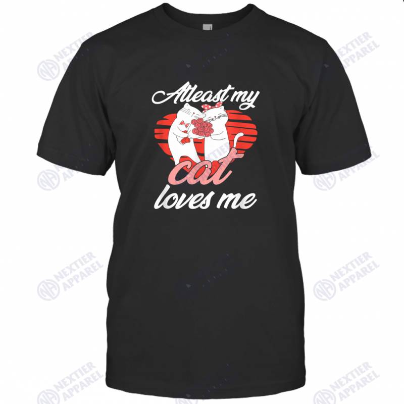 Valentines Day Cat Mom Dad Kitten Lover My Cat Loves Me T-Shirt