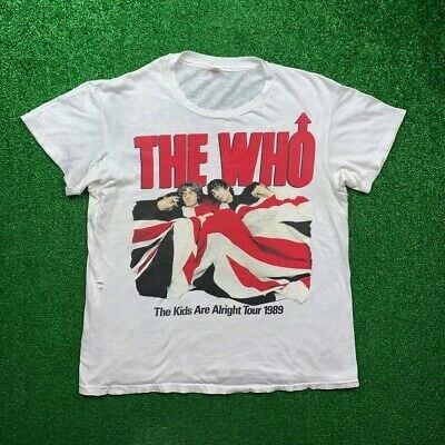 1989 The Who  Are Alright Tour Vintage T Shirt Tee Music Nirvana Beatles 80s 8134