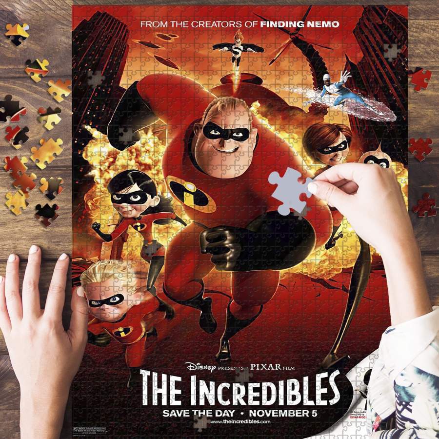 The Incredibles WOODEN Jigsaw Puzzle, The Incredibles Puzzle, The Incredibles gift For Comic Lovers