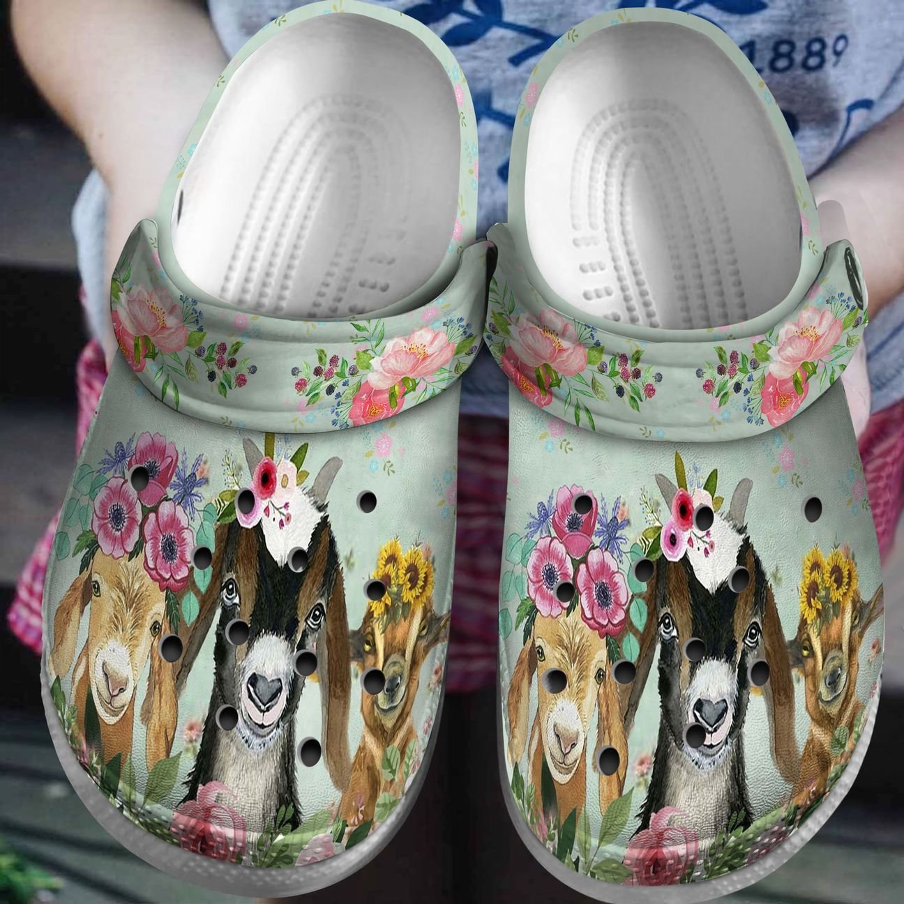 Goat Personalized Clog, Custom Name, Text, Color, Number Fashion Style For Women, Men, Kid, Print 3D Three Little Goats