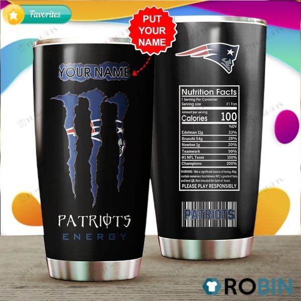 Buy Personalized New England Patriots Energy Nutrition Factscustomstainless Steel Tumbler