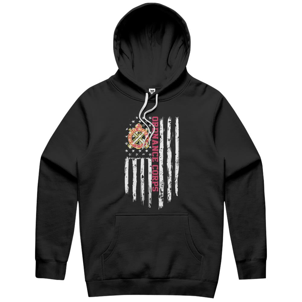 Army Ordnance Corps American Flag Hoodie