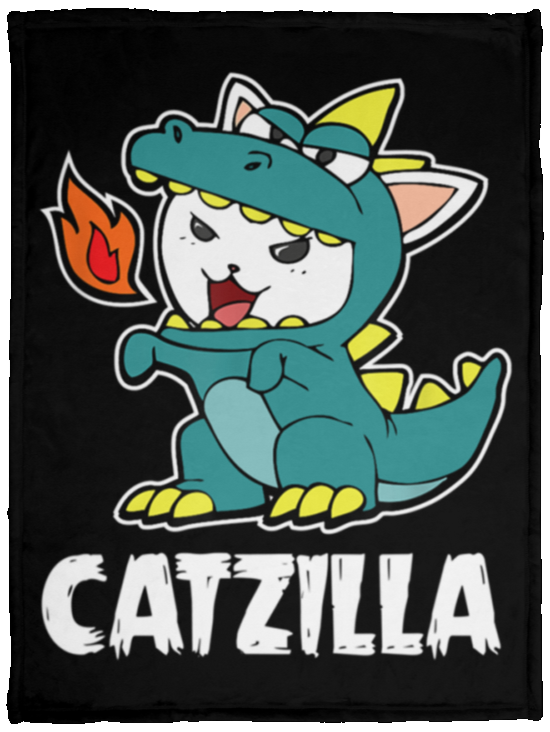 Catzilla Kitten Dragon Cat Halloween Costume Gm Blanket 30X40 Fleece Blanket