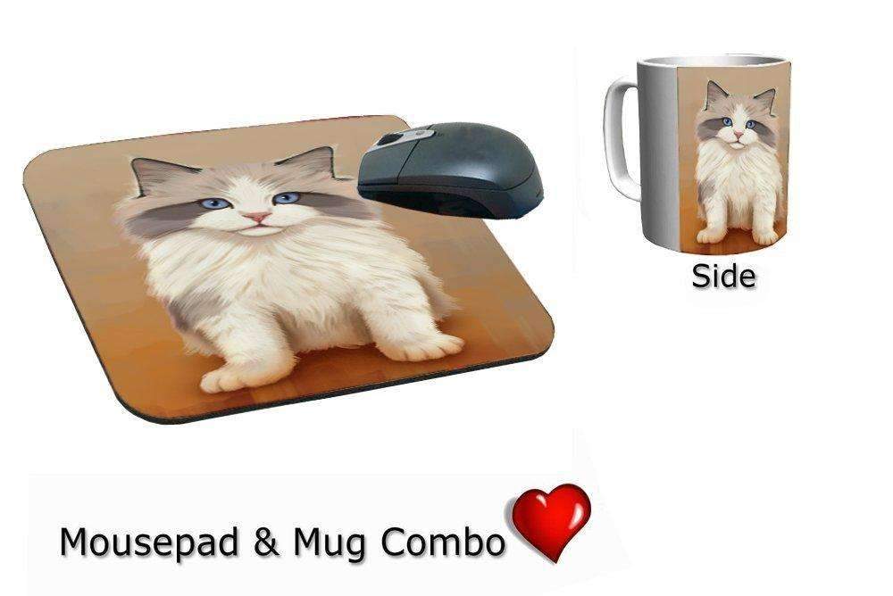 Ragdoll Kitten Cat Mug & Mousepad Combo Gift Set