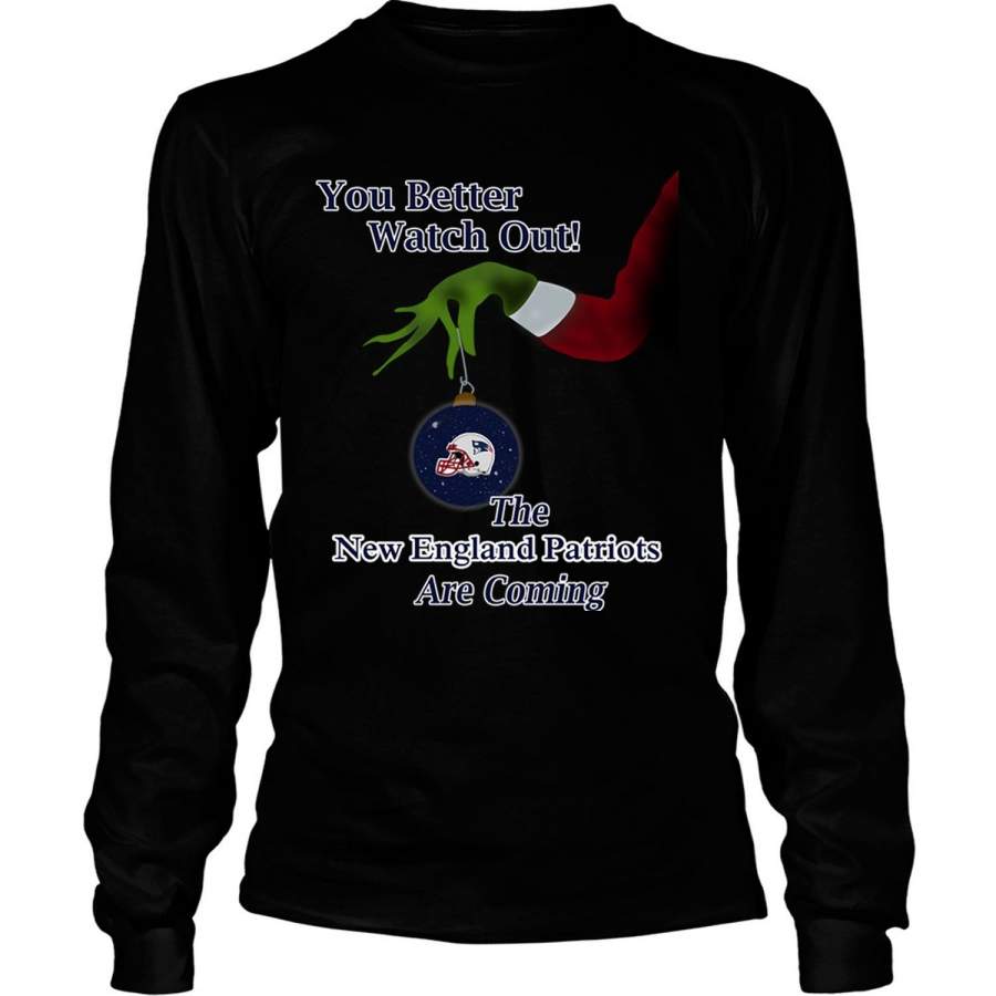 The Grinch T Shirt, The New England Patriots Are Coming T Shirt – Long Sleeve Tees