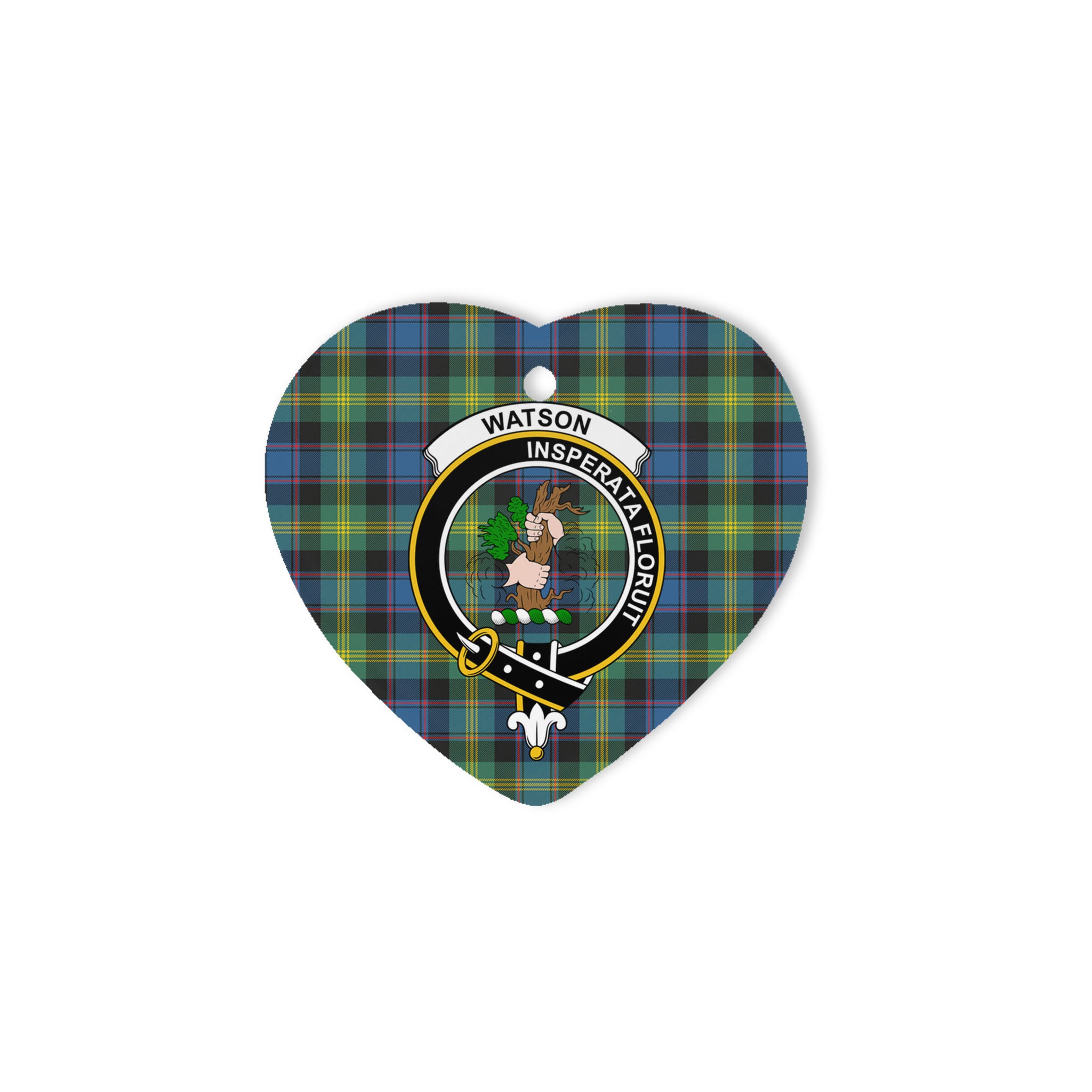 Watson Scottish Clan Plaid Ornament Gift. Christmas Tree Ornament Watson Clan Tartan Ornament Great Christmas Ornaments Gift Heart Ornament