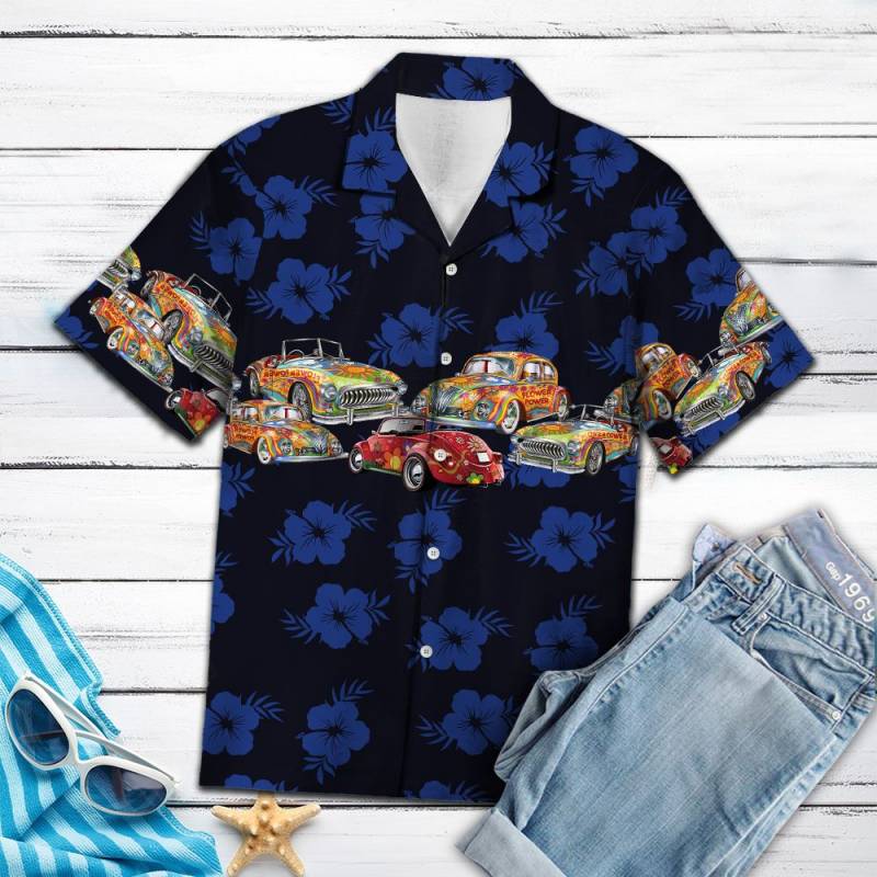 Tropical Hippie Car Hawaiian Shirt Ha39334