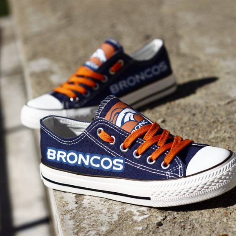 Denver Broncos Canvas Shoes, Broncos Sneakers, Tennis Shoes