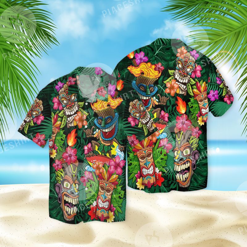 Aloha Tiki Colorful 3D Full Print Hawaiian Shirt