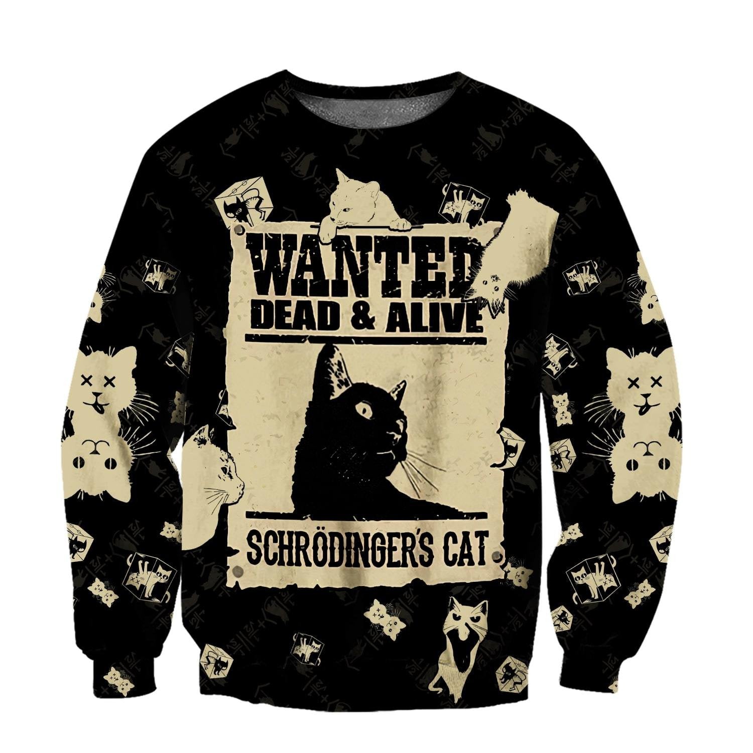 Cat Crewneck Sweatshirt All Over Print Sweatshirt For Women Sweatshirt For Men Sws1054