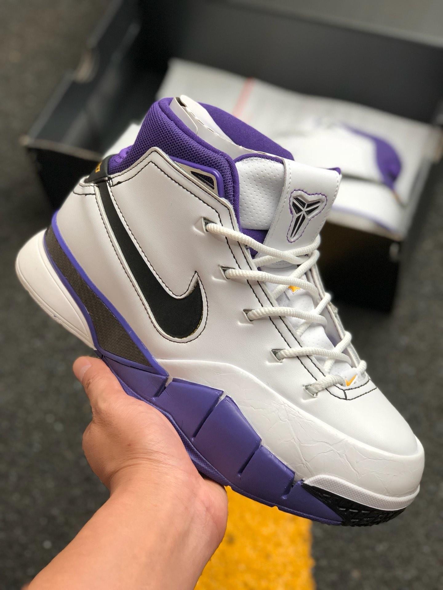 Nike Zoom Kobe 1 Protro 81 Points WhiteBlack-Court Purple 5338429