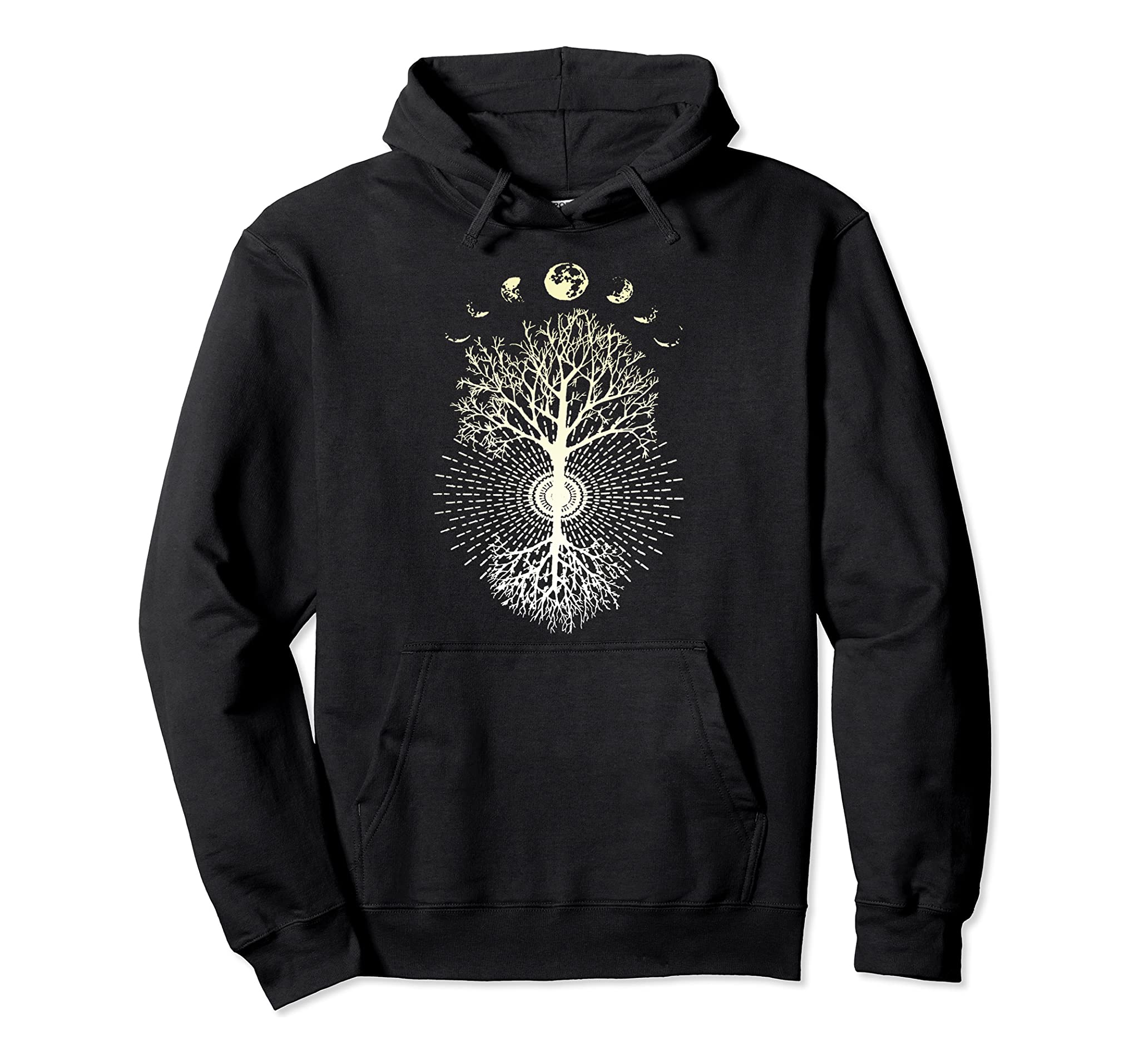 Phases Of The Moon Tree Of Life Pullover Hoodie