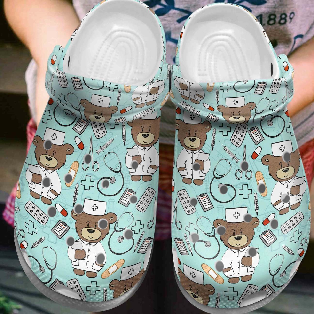 Nurse Personalized Clog, Custom Name, Text, Color, Number Fashion Style For Women, Men, Kid, Print 3D Nurse V2