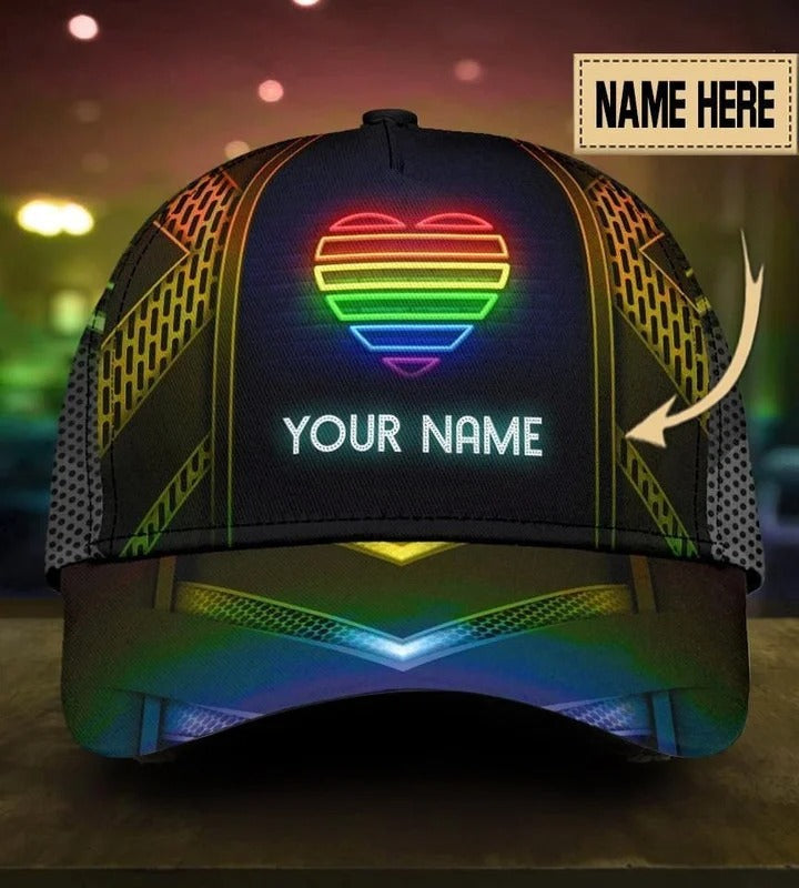 Custom Name Gay Baseball 3D Cap, Being Gay Is A Blessing Lgbt Printing Baseball Cap Hat