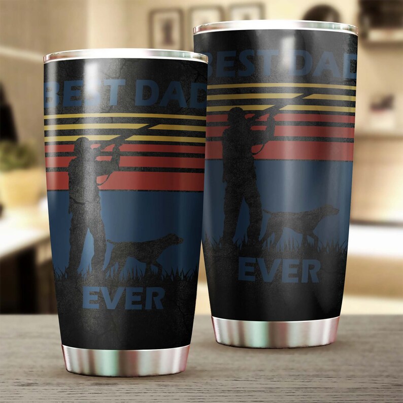 Happy Fathers Day Hunting Best Dad Ever Tumbler-Birthday Christmas Gift Father’S Day Gift For Dad From Son Daughter