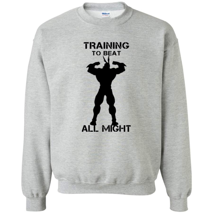 AGR My Hero Academia training to beat all might Crewneck Pullover Sweatshirt