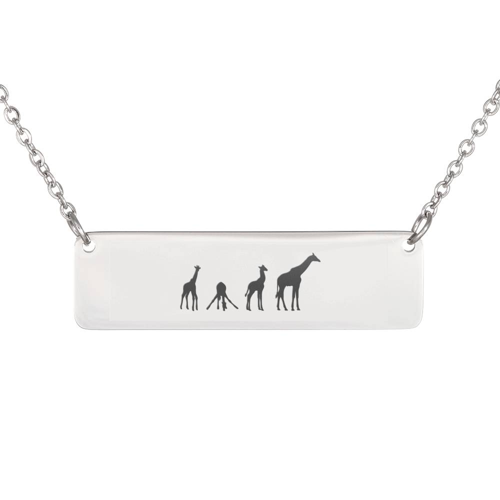 Mama Giraffe With Three Calves Necklace