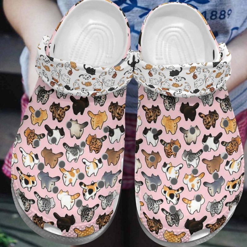 Cats Collection Cat Bottom 5 Gift For Lover Rubber clog Shoes Comfy Footwear