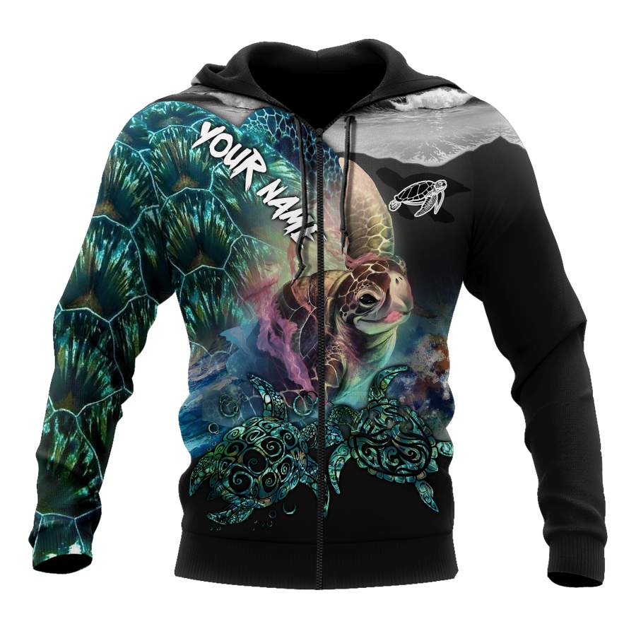 Turtle 3D Hoodie shirt for men and women customize name AM102024