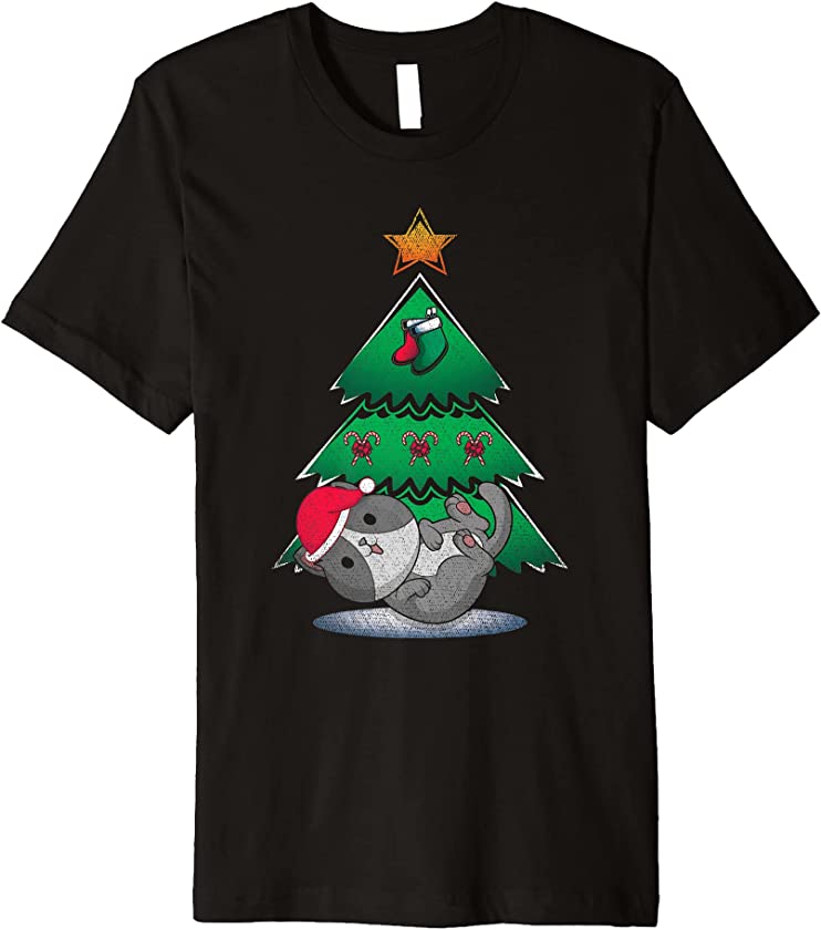 Cute Cat Person Merry Christmas Xmas Animal Pet Kitten Cat Premium T-Shirt