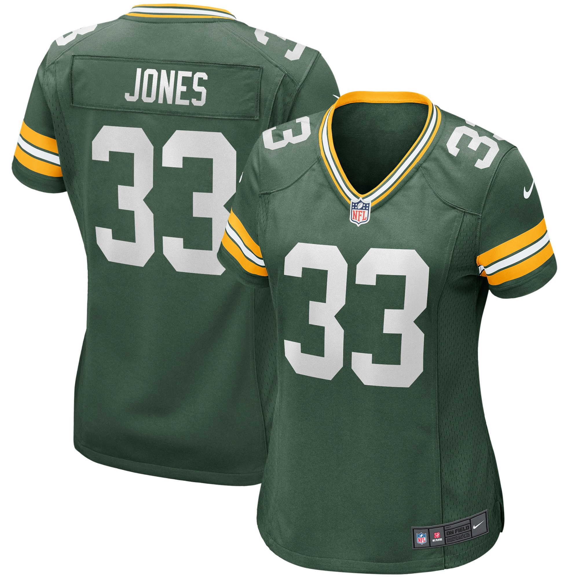 Aaron Jones Green Bay Packers Womens Game Jersey – Green NFL