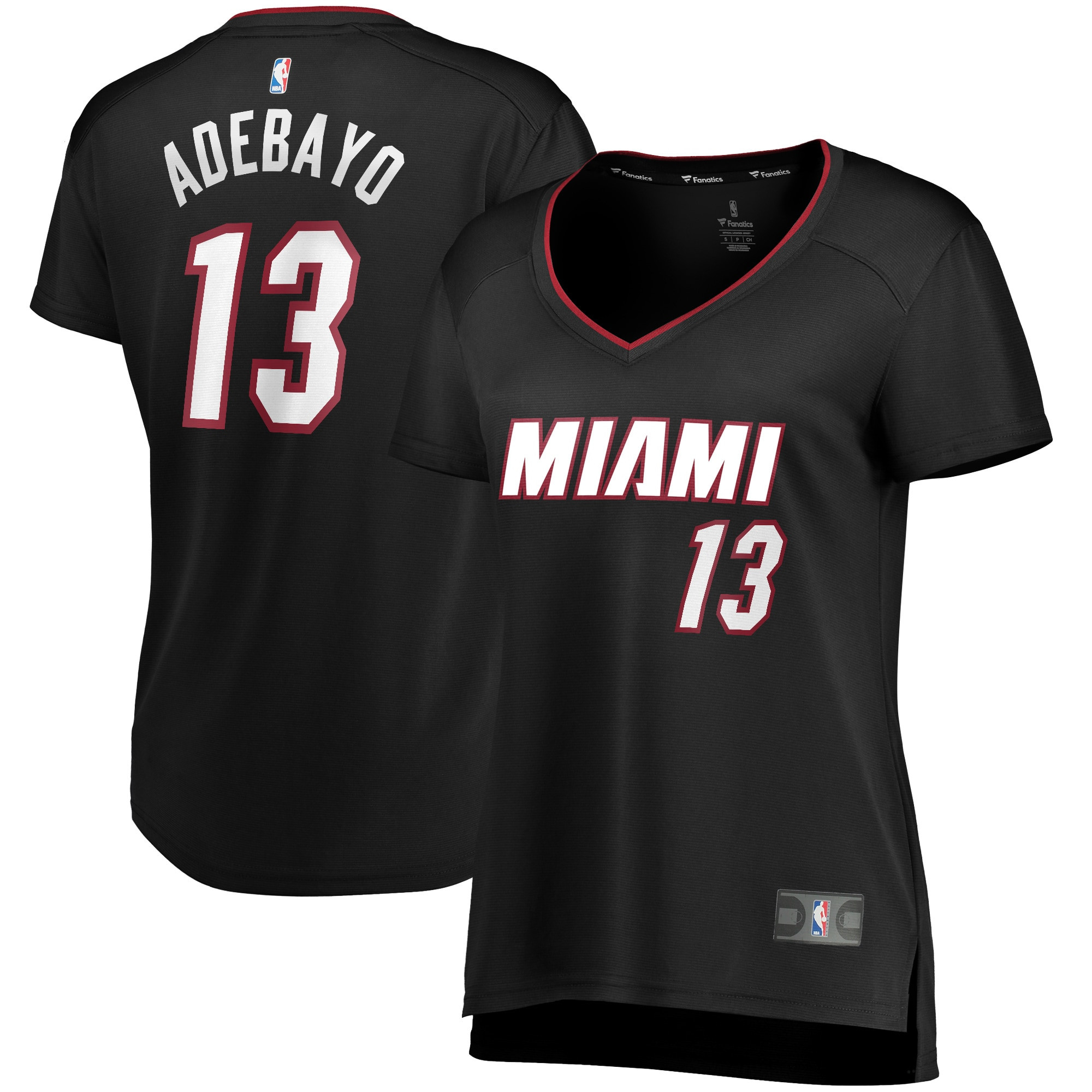 Bam Adebayo Miami Heat Fanatics Branded Womens Fast Break Replica Jersey – Black – Icon Edition NBA