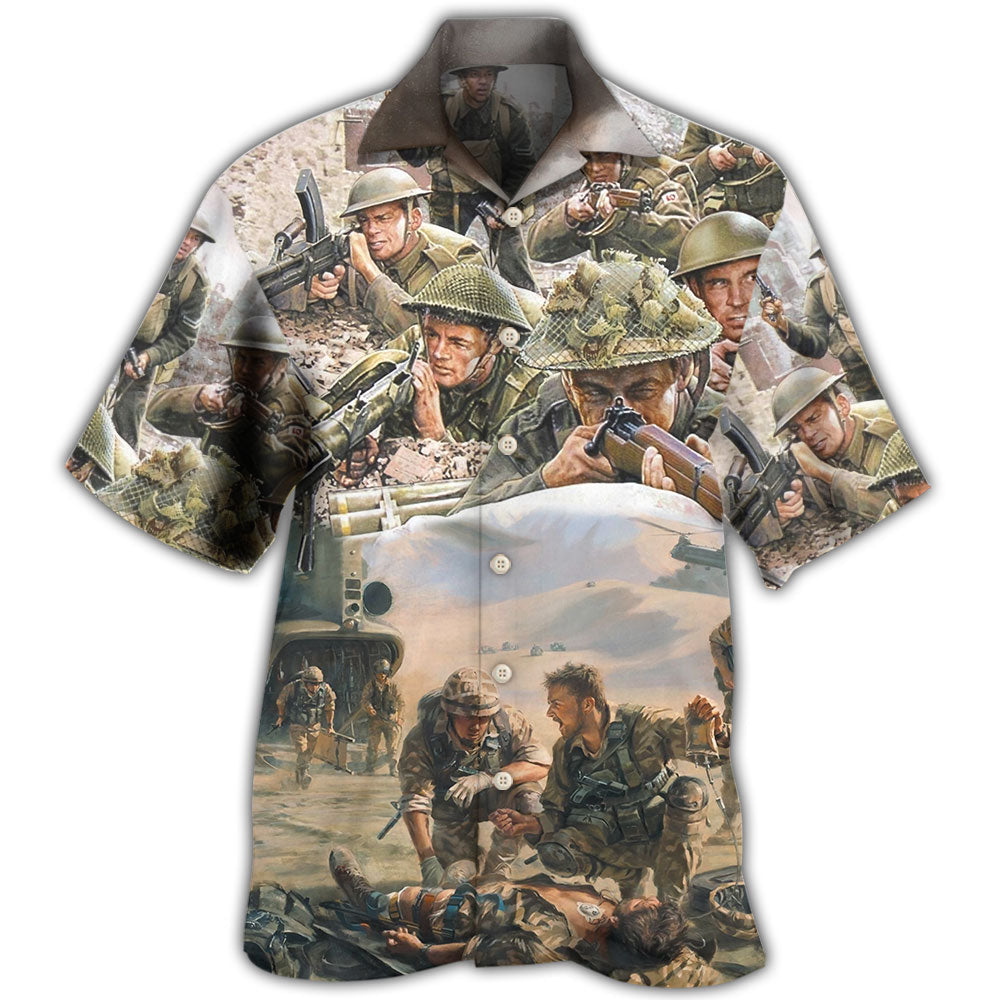 Veteran War Painting Fighting Together Hawaii Shirt Ha11990