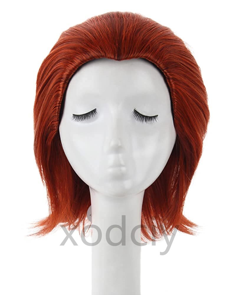 Anime Hunter Hunter Hisoka Morow Cosplay Wig Short Orange Synthetic Hair Comic Con Role Play Cosplay Props + Wig Cap alx