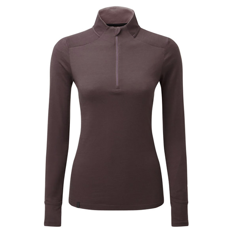 Womens Merino Wool Base Layer Top Long Sleeve Shirt 160gsm Thickness underwear 1/2 Zip top sweater for Hiking alx