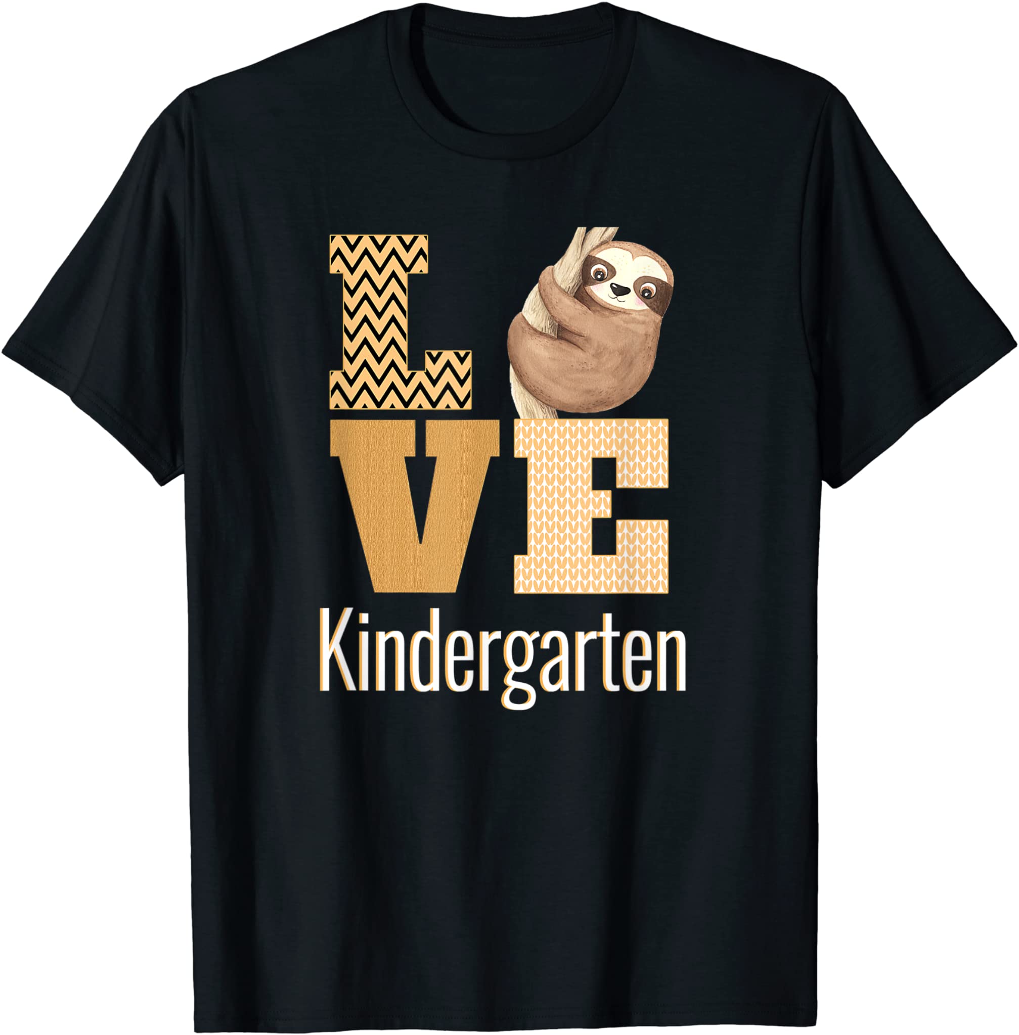 Love Kindergarten Sloth Kinder Teacher Gift T-Shirt